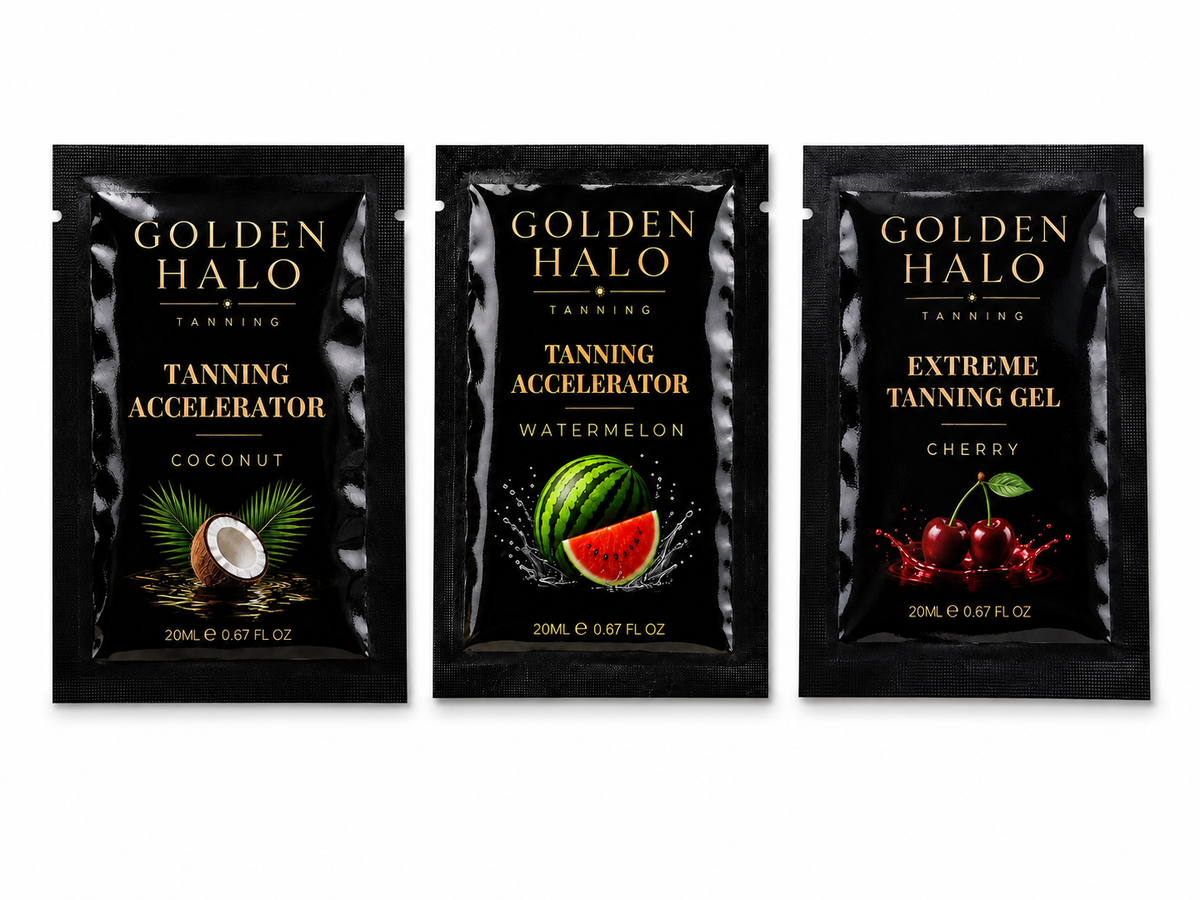 Tanning Accelerator & Extreme Tanning Gel Sachets Trio Bundle